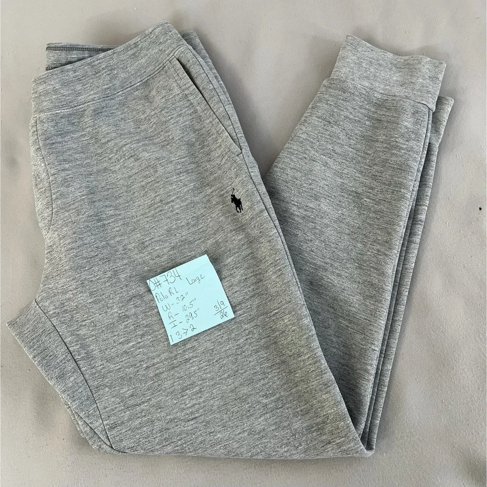 POLO RALPH LAUREN‎ Jersey Jogging Trouser Pants Men's Size L Grey
